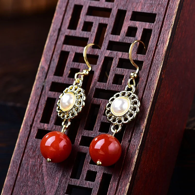 Title 1, Natural Red Agate Temperamental Minority Eardro...