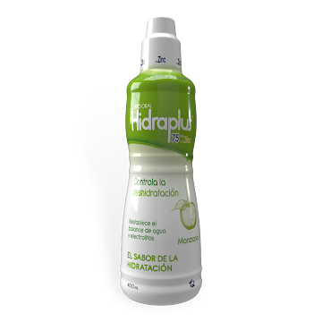 Hidraplus Suero Oral Zinc Sabor Manzana Frasco x 400 ml  