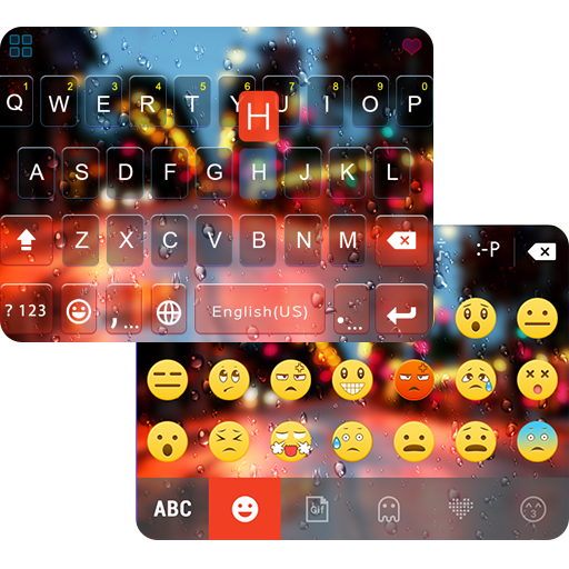 Rain Drop Emoji Keyboard Theme 工具 App LOGO-APP開箱王