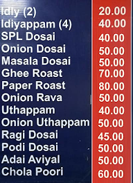 Hotel Vasantham menu 2