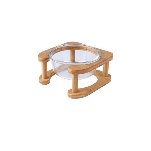Title 5, Glass cat bowl for cat food, a stylish and easy...