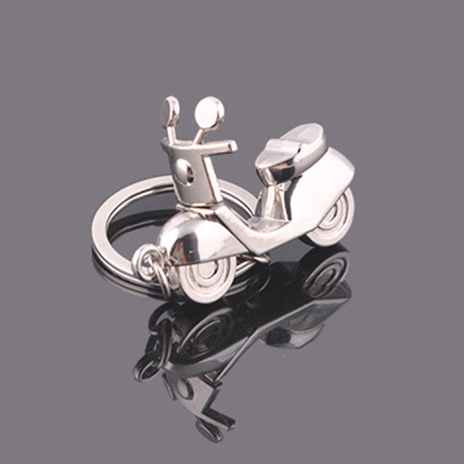 Title 2, Creative Metal Imitation Motorcycle Keychain. S...