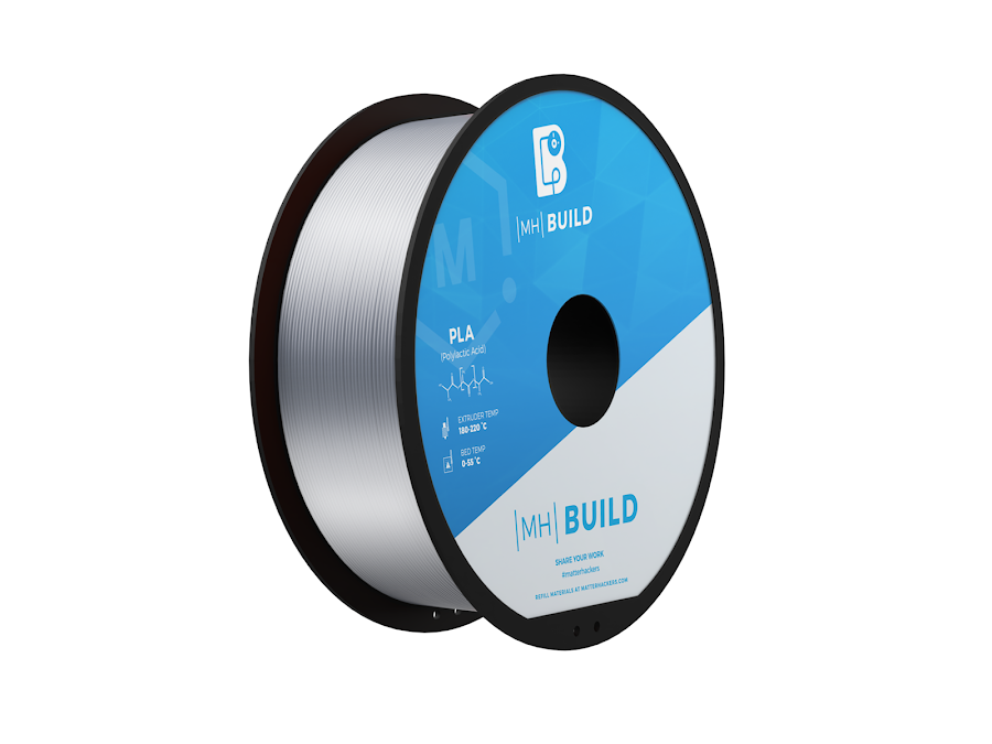 Silky Silver MH Build Series PLA Filament - 2.85mm (1kg)