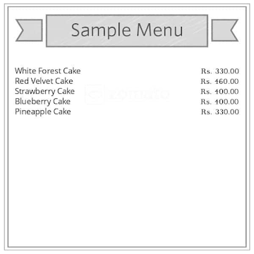 Cake Parlour menu 