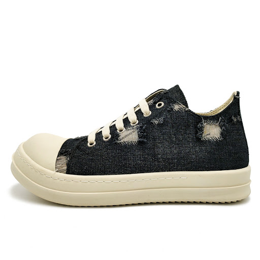 Title 5, Trendy Ripped Denim Casual Canvas Mens Shoes. ...