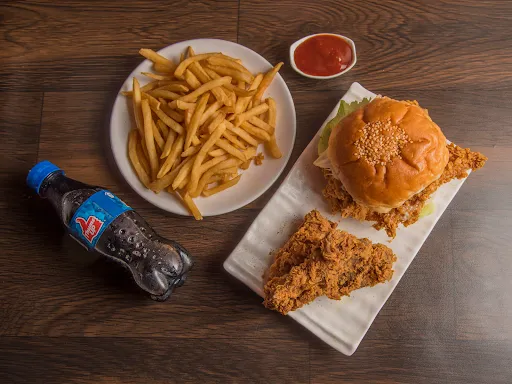 Chicken Burger With Fried Chicken Combo