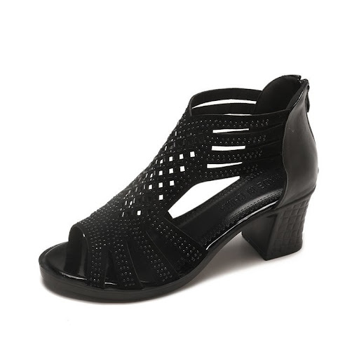 Title 3, Roman block heel non-slip mother shoes offer co...