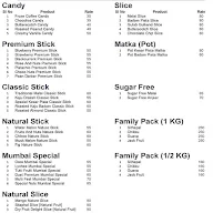 Natural Mumbai Kulfi menu 1