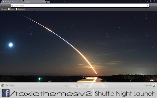 Night Shuttle Launch - Florida