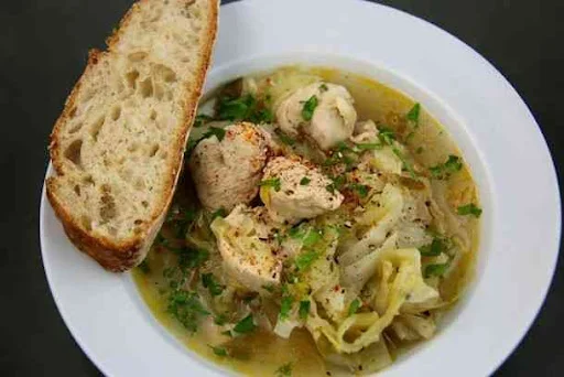 Herb Oil Chicken And Leek Soup