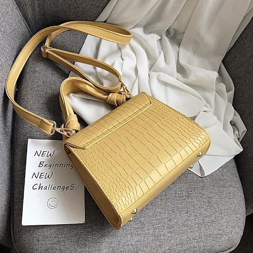 Title 5, Stone-grained shoulder-slung crossbody bag
