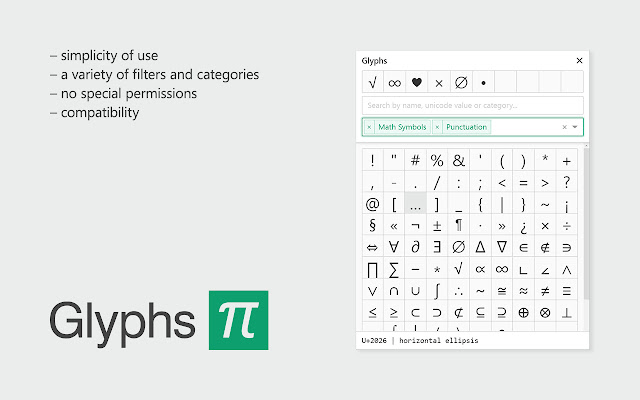 Glyphs chrome extension