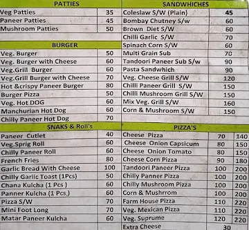 Kumar Pastry Shop menu 