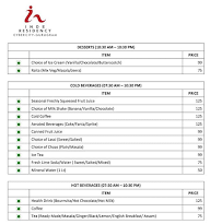 Cafe Inde menu 1