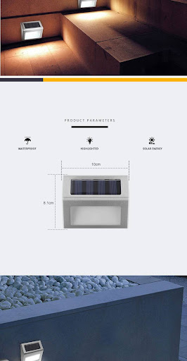 Title 7, Solar stair lamp garden courtyard corner 6LED s...