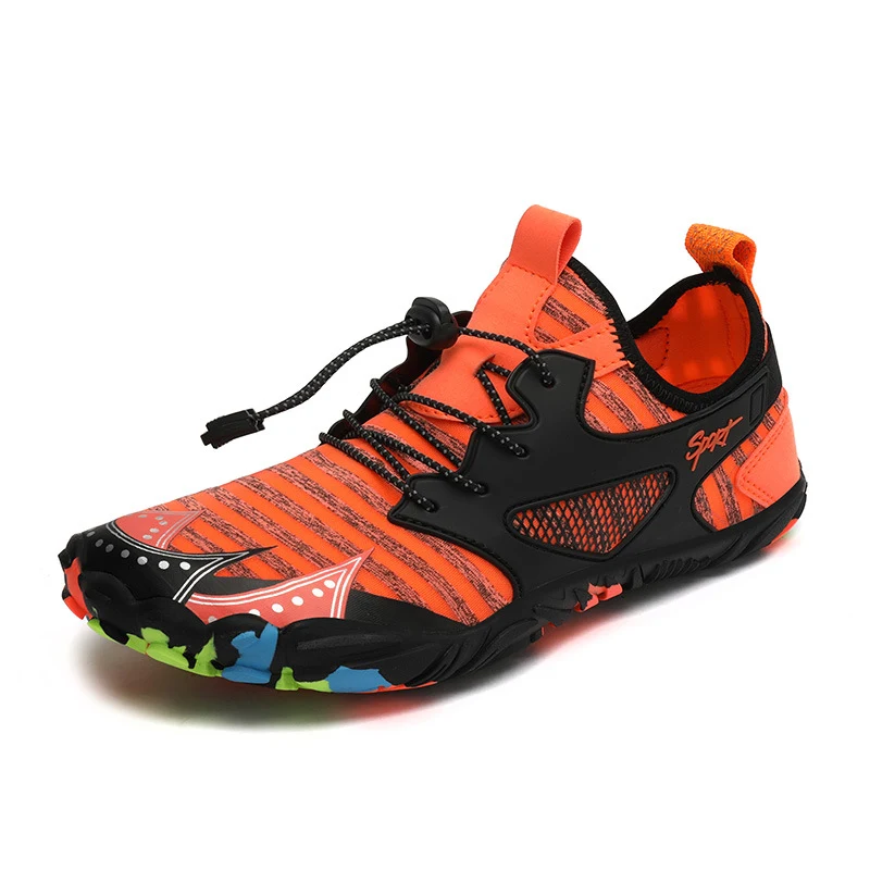 Zapatillas de agua para hombre, diseño descalzo para playa, río y actividades al aire libre. Disfruta comodidad y agarre en tus aventuras acuáticas.