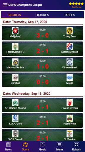 Screenshot Livescore Football 247