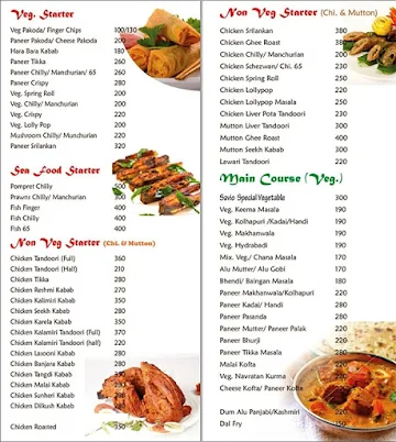 Savio Restaurant menu 