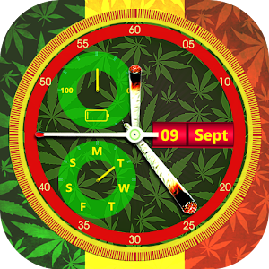 Download Weed Clock Live Wallpaper with Rasta Themes For PC Windows and Mac