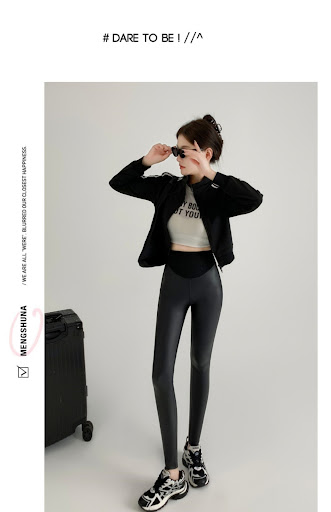 Title 5, New Autumn And Winter Stretch Tight Leather Pan...