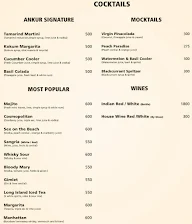 Ankur - The Coastal Bistro menu 2