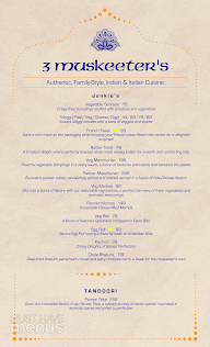 3 Musketeers Cafe menu 2