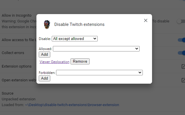 Disable Twitch extensions Preview image 1