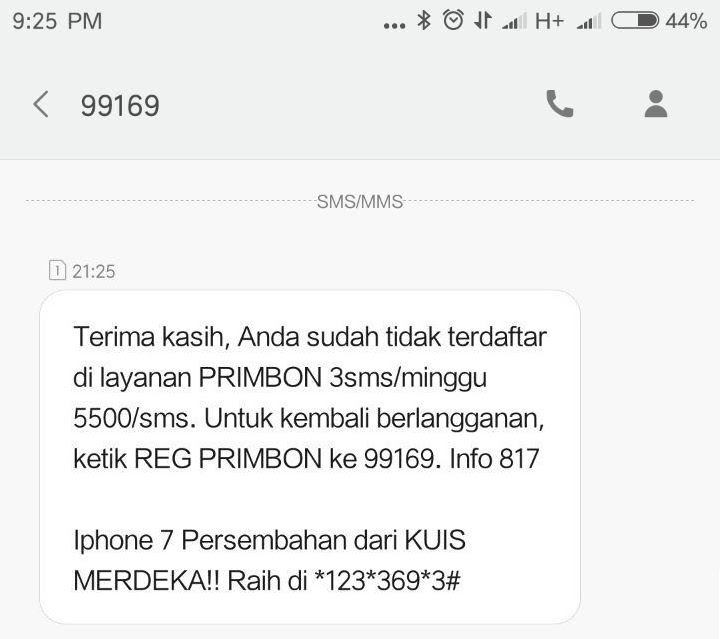 Tips Cara Unreg Sms Penyedot Pulsa Operator 2017 Fajar Mukharom