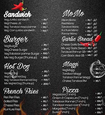 Ice Cream Works menu 