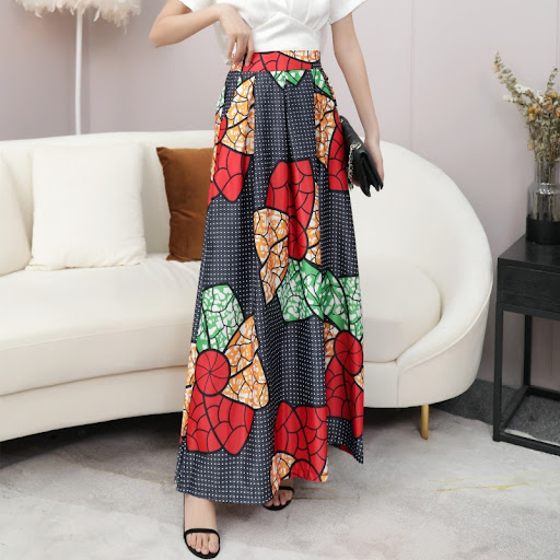Title 5, Womens High-Waisted A-line Long Skirt for effo...