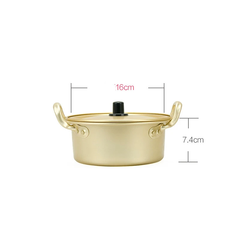 Korejska Instant Noodle Pot Ramen Pot Net Red Gold
