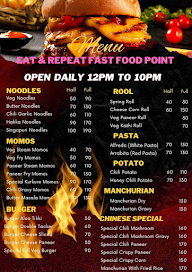 Eat & Repeat Fast Food Point menu 1