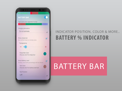 Battery Bar : Energy Bars on Status bar Screenshot