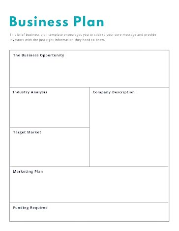 Outlined Document - Business Plan template