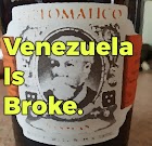 Venezuela Is Broke (with Rum Bottle Background)