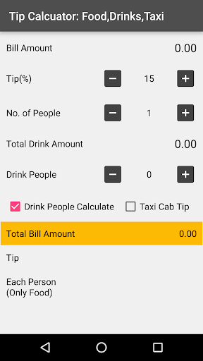 Tip Calculator : Food Taxi