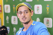 Quinton de Kock of the Proteas during day 3 of the 3rd Castle Lager Test match between South Africa and Pakistan at Bidvest Wanderers Stadium.