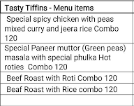 Tasty Tiffins menu 1