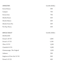 The Sahib Room & Kipling Bar menu 2