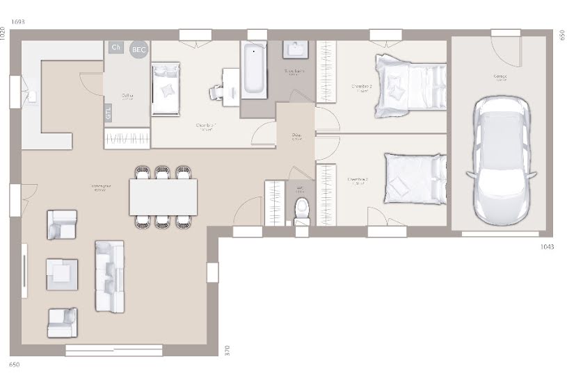  Vente Terrain + Maison - Terrain : 1 036m² - Maison : 95m² à Saint-Just-Malmont (43240) 