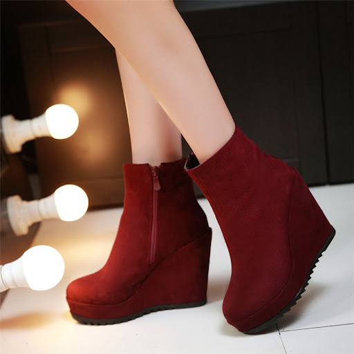 Title 5, Autumn and Winter Womens Platform Wedge Boots,...