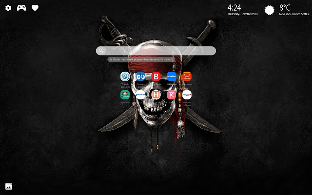 Pirates of the Caribbean Theme New Tab