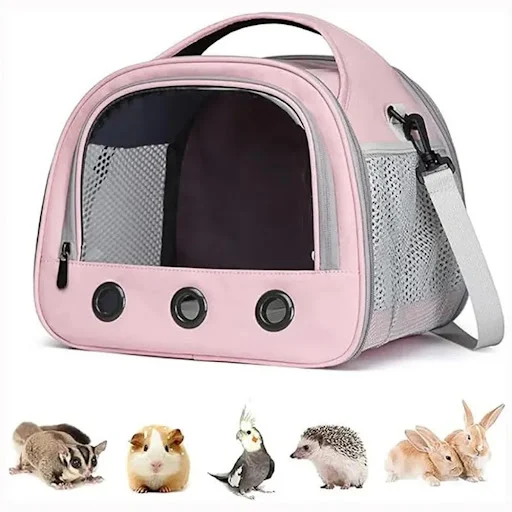 Portable Small Animal Carrier Bag Guinea Pig Carrier Cage Pet Carrier for Hamster Hedgehog Parrots Rat and Other Small A