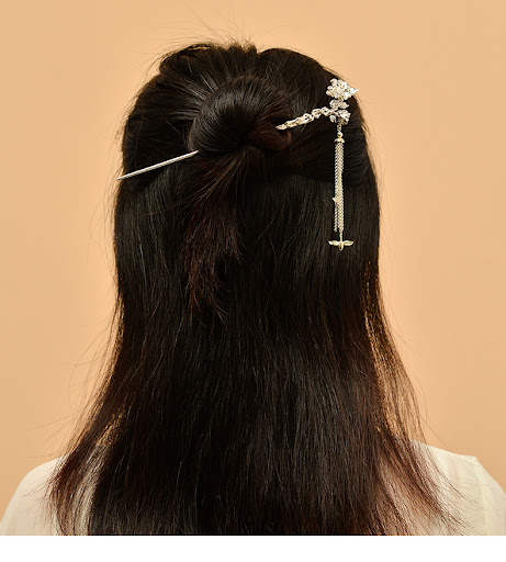 Title 3, Four Beauties Sterling Silver Antique Hairpin. ...
