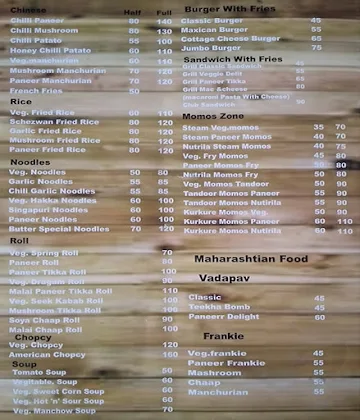 Food India menu 