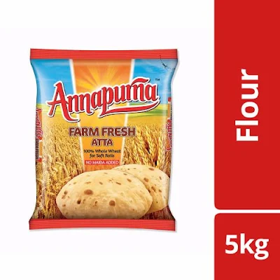 Anapoorna Annapurna Atta Farm Fresh Whole Wheat - 5 kg
