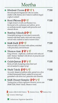 Kebabs & Kurries - ITC Kakatiya menu 1