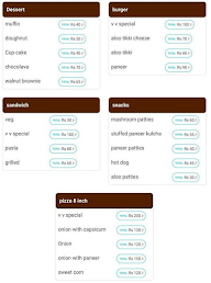 V V Bakes & Cafe menu 1