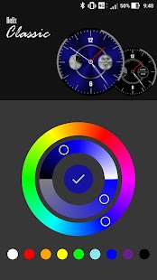 Captura de pantalla de la esfera del reloj clásico Helix