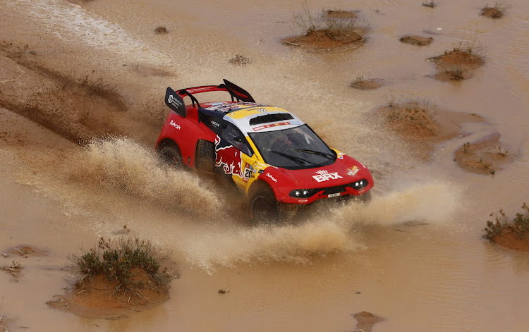 Bahrain Raid Xtreme's Sebastien Loeb won his third stage of this year's Dakar on Tuesday.